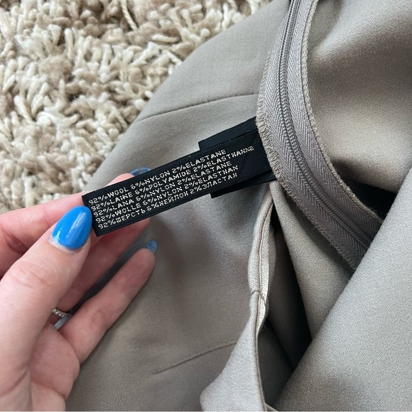 NWT - Ralph Lauren Black Label - Joslyn Wool Wide Leg Pant - Taupe - Picture 5 of 12